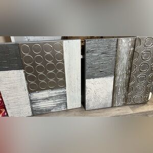 Two wall decor canvases
